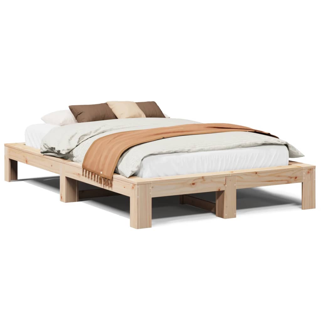 Letto senza Materasso 120x190 cm in Legno Massello di Pino | homemem39