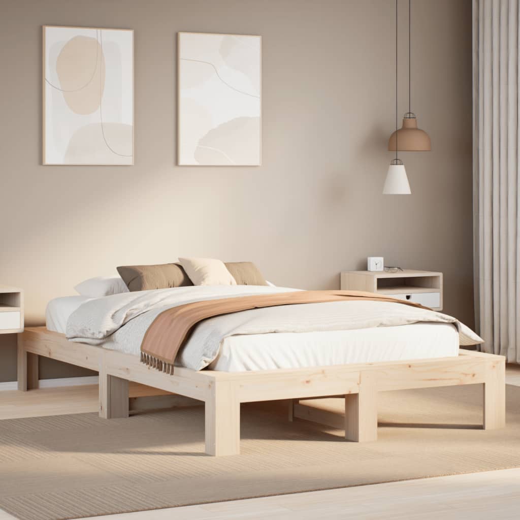 Letto senza Materasso 120x190 cm in Legno Massello di Pino | homemem39