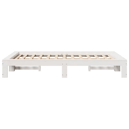 Letto senza Materasso Bianco 120x190 cm Legno Massello di Pino | homemem39