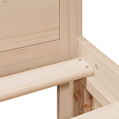 Giroletto senza Materasso con Testiera 200x200 cm Massello Pino - homemem39