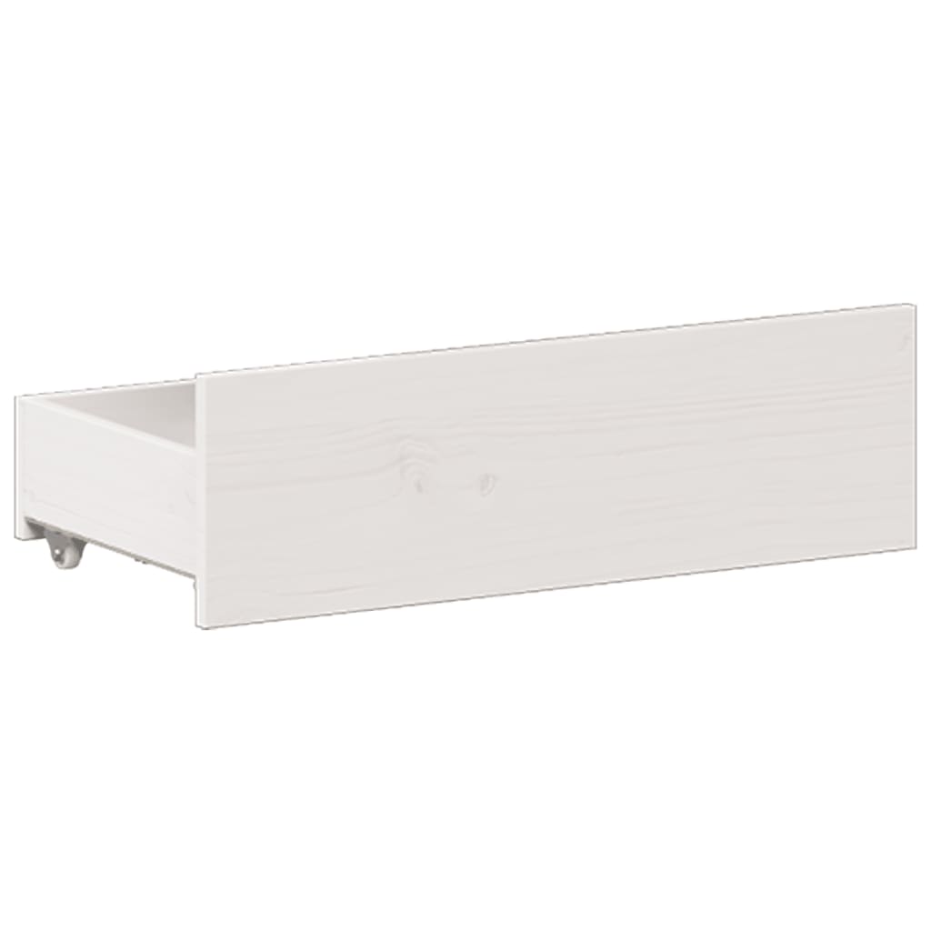 Giroletto senza Materasso con Testiera Bianco 200x200 cm Pino - homemem39