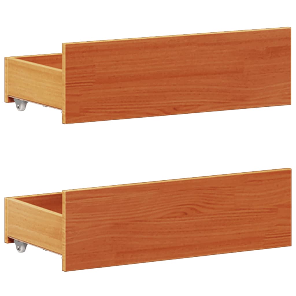 Giroletto senza Materasso con Testiera Marrone Cera 200x200Pino | homemem39