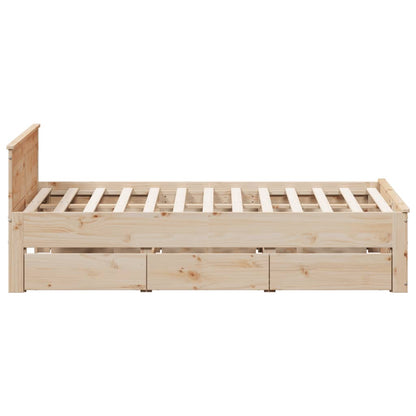 Giroletto senza Materasso con Testata 150x200 cm Massello Pino | homemem39