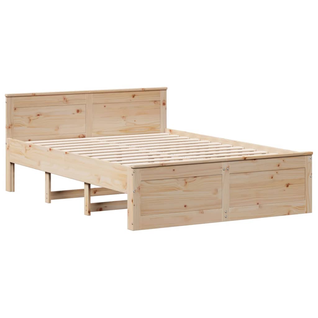 Giroletto senza Materasso con Testata 150x200 cm Massello Pino | homemem39