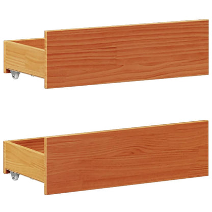 Giroletto senza Materasso con Testata Marrone Cera 140x200 Pino | homemem39