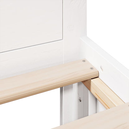 Giroletto senza Materasso con Testata Bianco 120x200 cm Pino - homemem39