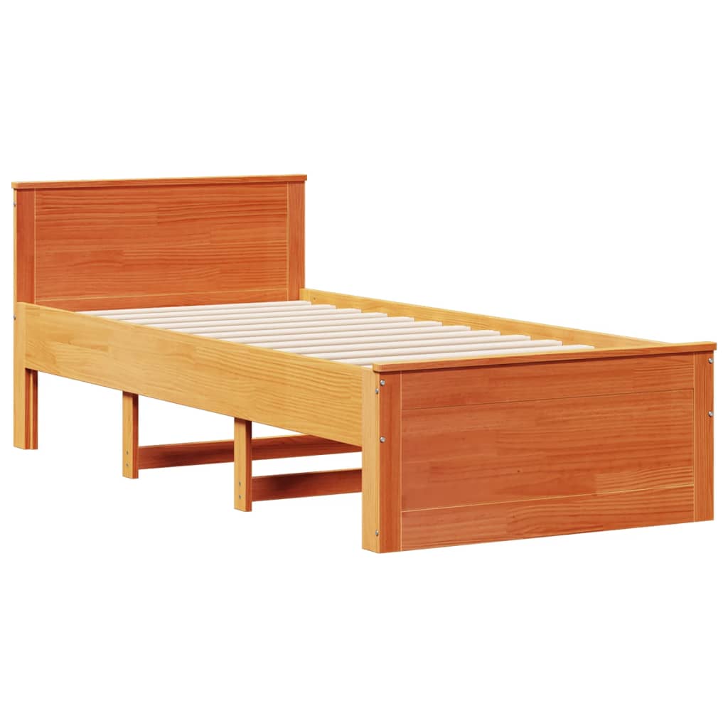 Giroletto senza Materasso con Testiera Rovere Marrone 100x200cm | homemem39
