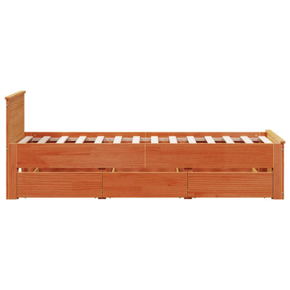 Giroletto senza Materasso con Testiera Rovere Marrone 90x200 cm | homemem39