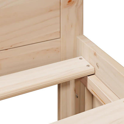 Giroletto senza Materasso con Testata 120x190 cm Massello Pino - homemem39