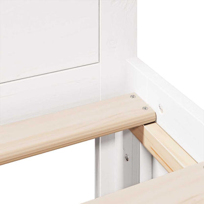 Giroletto senza Materasso con Testata Bianco 120x190 cm Pino - homemem39