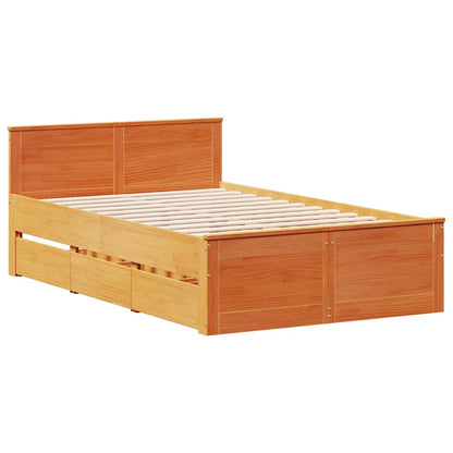 Giroletto senza Materasso con Testata Marrone Cera 120x190 Pino | homemem39
