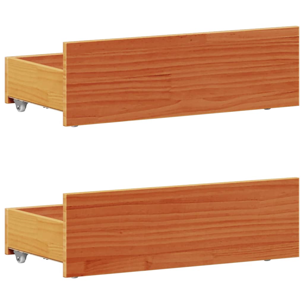 Giroletto senza Materasso con Testiera Marrone Cera 90x190 Pino | homemem39