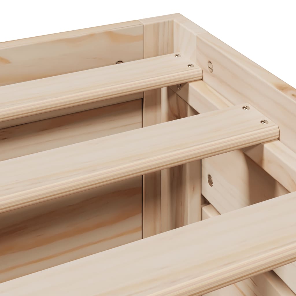 Giroletto senza Materasso con Cassetti 150x200 cm Massello Pino - homemem39