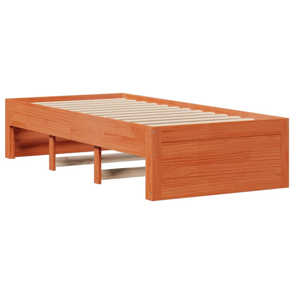 Giroletto senza Materasso con Cassetti Marrone Cera 90x190 cm | homemem39