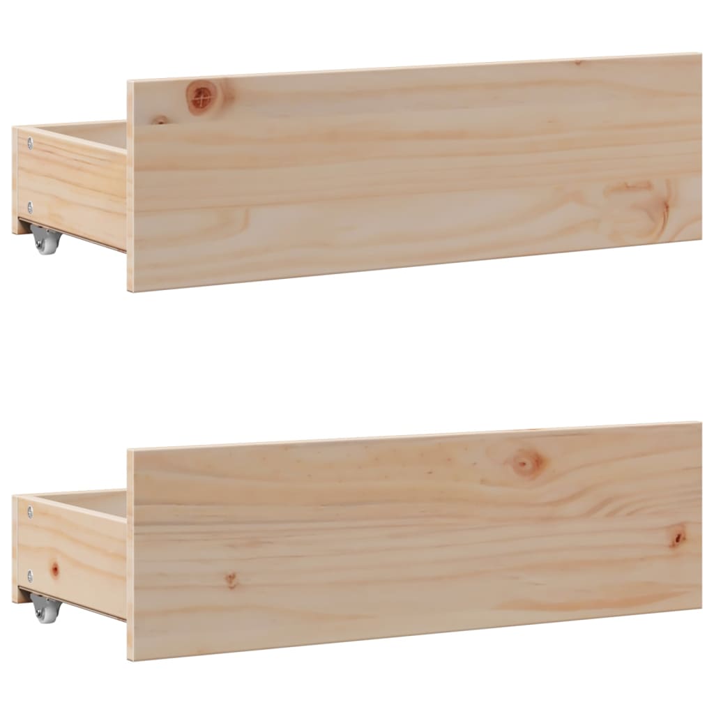 Giroletto senza Materasso con Cassetti 75x190 cm Massello Pino | homemem39