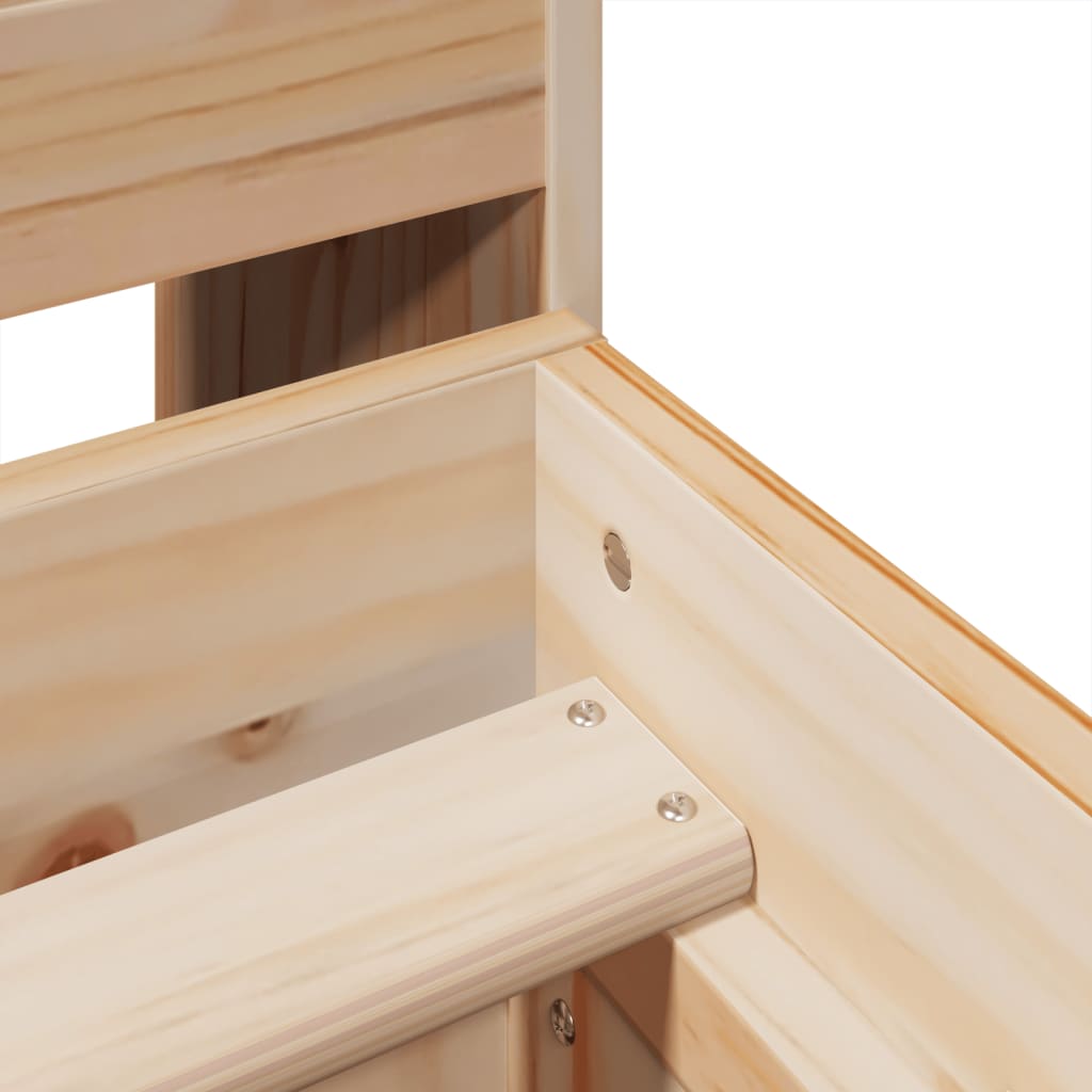 Letto senza Materasso 160x200 cm in Legno Massello di Pino - homemem39