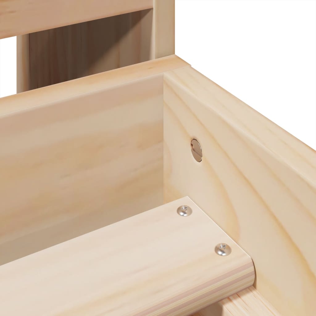 Giroletto senza Materasso 100x200 cm in Legno Massello di Pino - homemem39