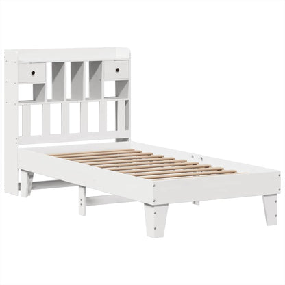 Letto senza Materasso Bianco 90x200 cm Legno Massello di Pino