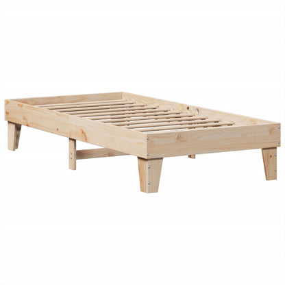 Letto senza Materasso 90x190 cm in Legno Massello di Pino - homemem39