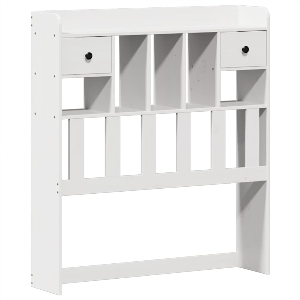 Letto senza Materasso Bianco 75x190 in Legno Massello di Pino | homemem39