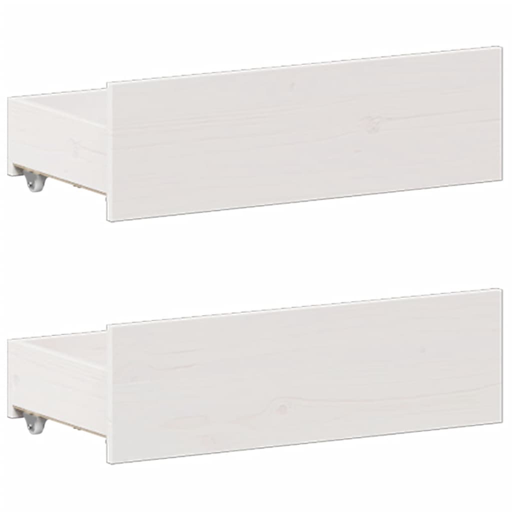 Letto Libreria senza Materasso Bianco 140x200 cm Legno di Pino