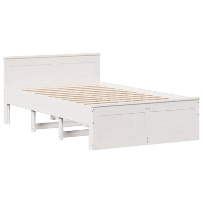 Letto Libreria senza Materasso Bianco 120x200 cm Legno di Pino