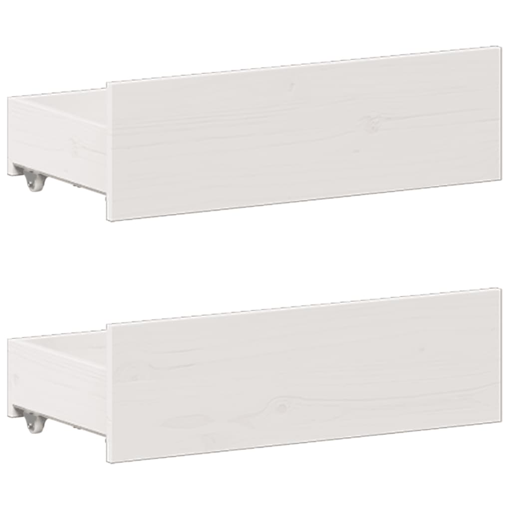 Letto Libreria senza Materasso Bianco 140x190 cm Legno di Pino