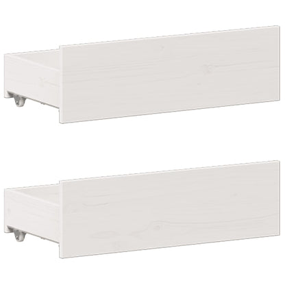 Letto Libreria senza Materasso Bianco 140x190 cm Legno di Pino