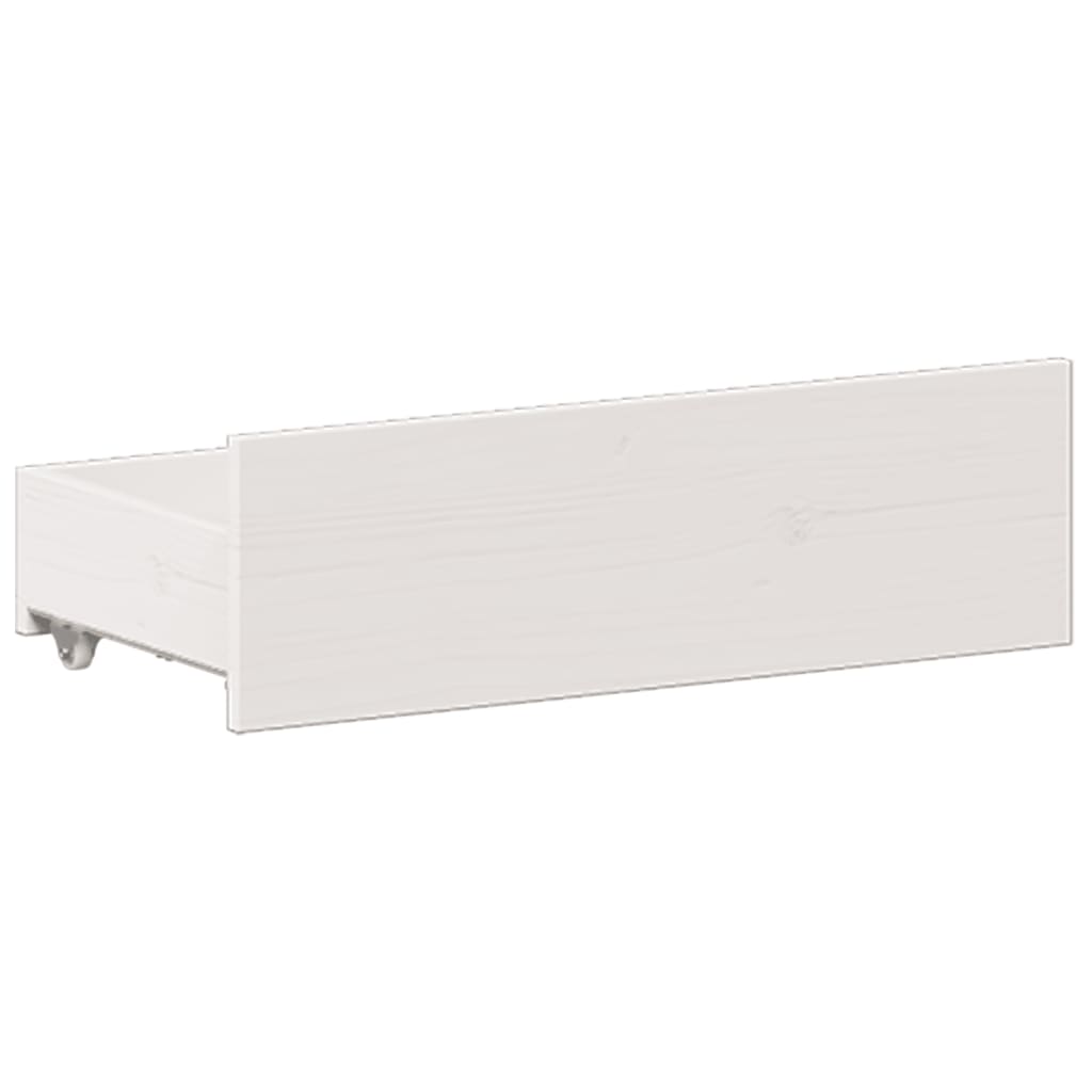 Letto Libreria senza Materasso Bianco 140x190 cm Legno di Pino