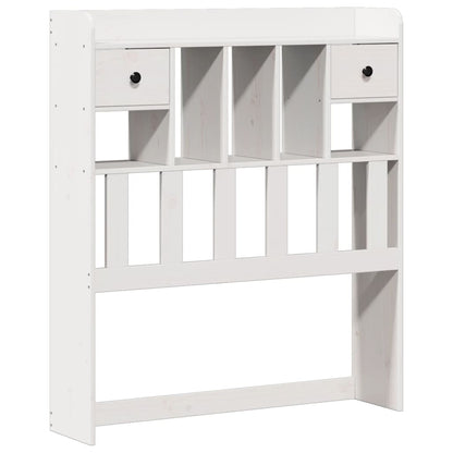 Letto Libreria senza Materasso Bianco 90x190 cm Massello Pino