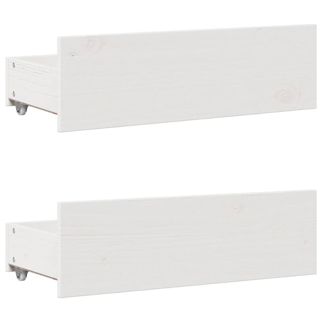 Letto Libreria senza Materasso Bianca 90x200 cm Legno di Pino - homemem39