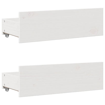 Letto Libreria senza Materasso Bianca 90x200 cm Legno di Pino - homemem39