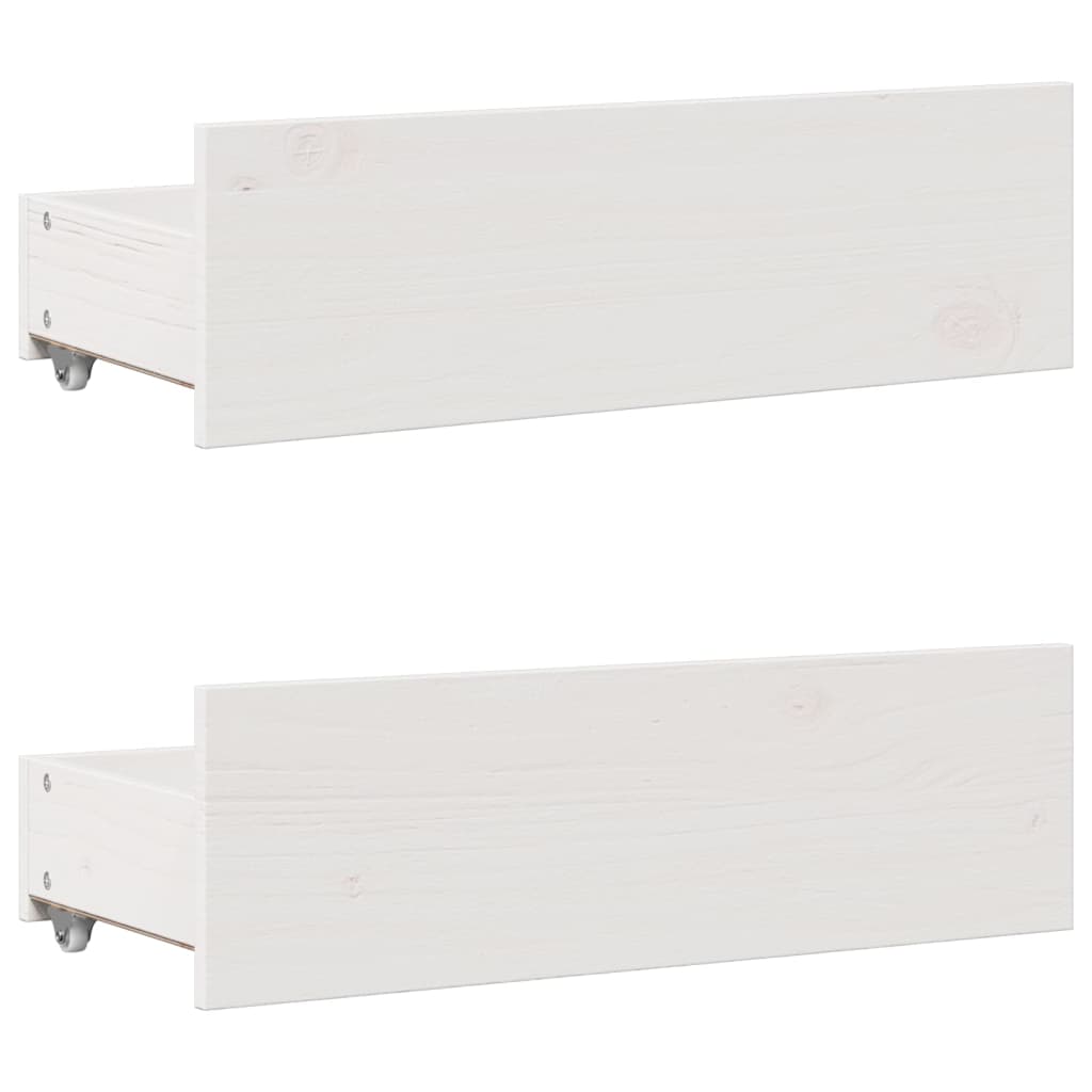 Letto Libreria senza Materasso Bianco 135x190 cm Legno di Pino - homemem39