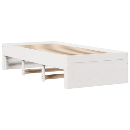 Letto con Libreria senza Materasso 75x190 cm in Legno Pino