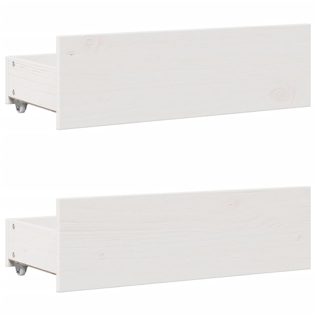 Letto con Libreria senza Materasso 75x190 cm in Legno Pino