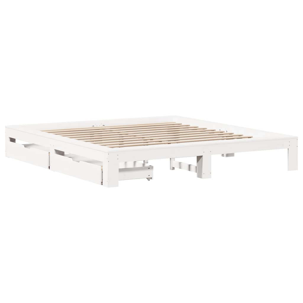 Giroletto senza Materasso Bianco 180x200 cm Legno Massello Pino | homemem39
