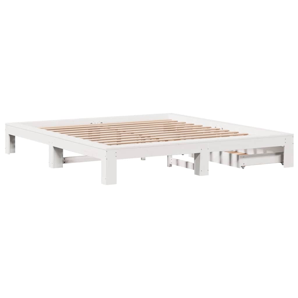 Giroletto senza Materasso Bianco 180x200 cm Legno Massello Pino | homemem39