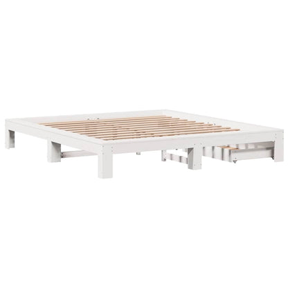 Giroletto senza Materasso Bianco 180x200 cm Legno Massello Pino | homemem39
