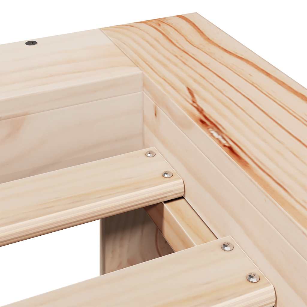 Giroletto senza Materasso 100x200 cm in Legno Massello di Pino