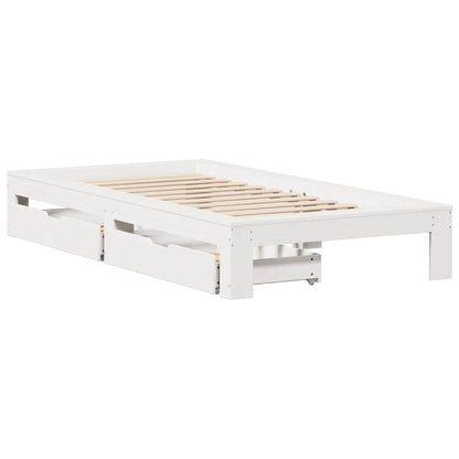 Giroletto senza Materasso Bianco 90x200 cm Legno Massello Pino | homemem39