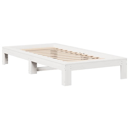 Giroletto senza Materasso Bianco 90x200 cm Legno Massello Pino | homemem39