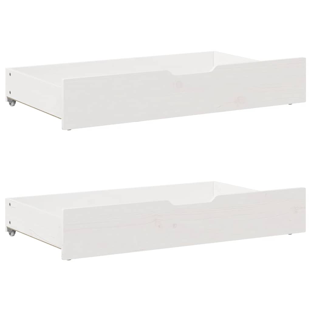 Giroletto senza Materasso Bianco 90x200 cm Legno Massello Pino | homemem39