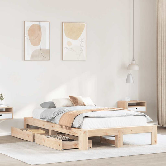 Giroletto senza Materasso 120x190 cm in Legno Massello di Pino | homemem39