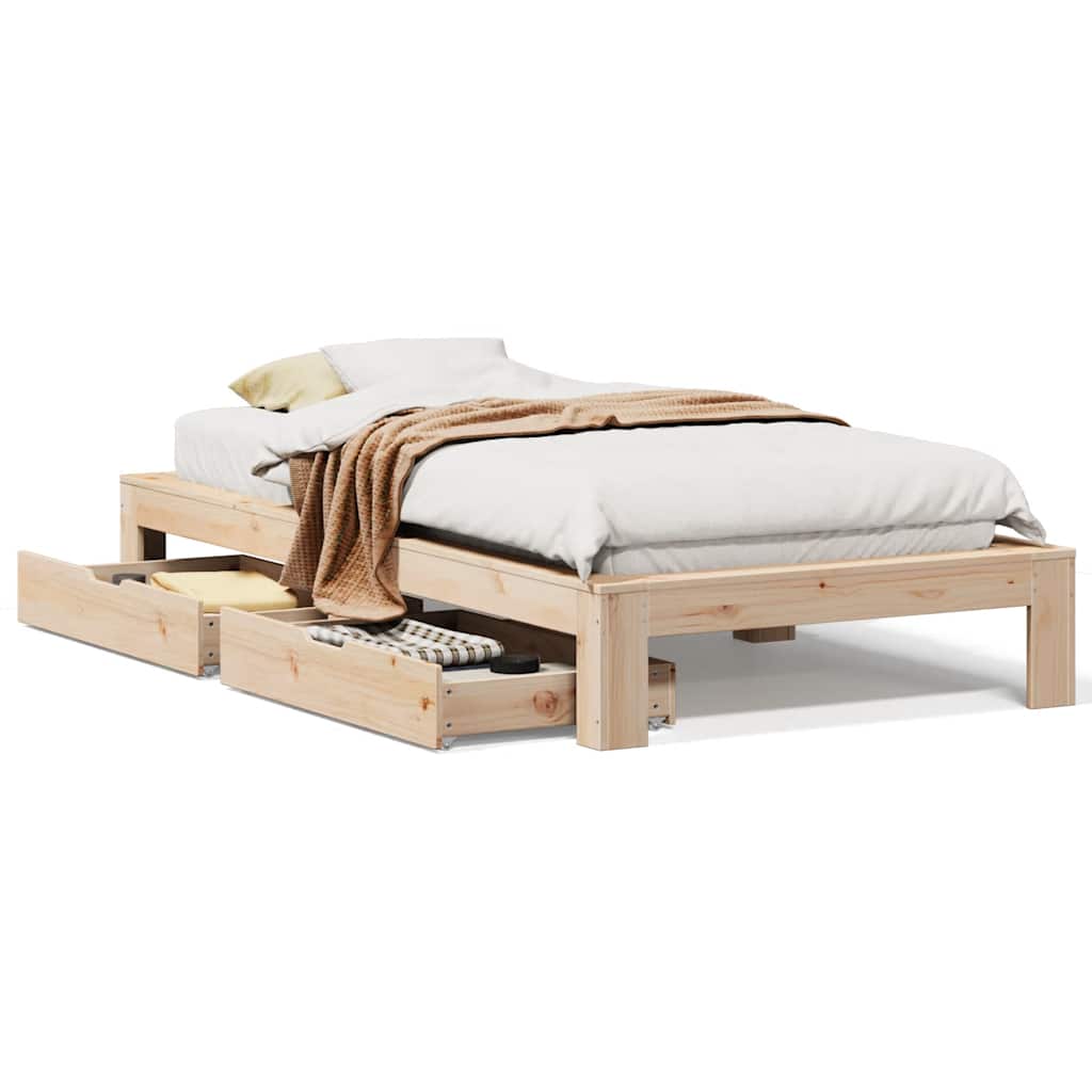 Giroletto senza Materasso 75x190 cm in Legno Massello di Pino
