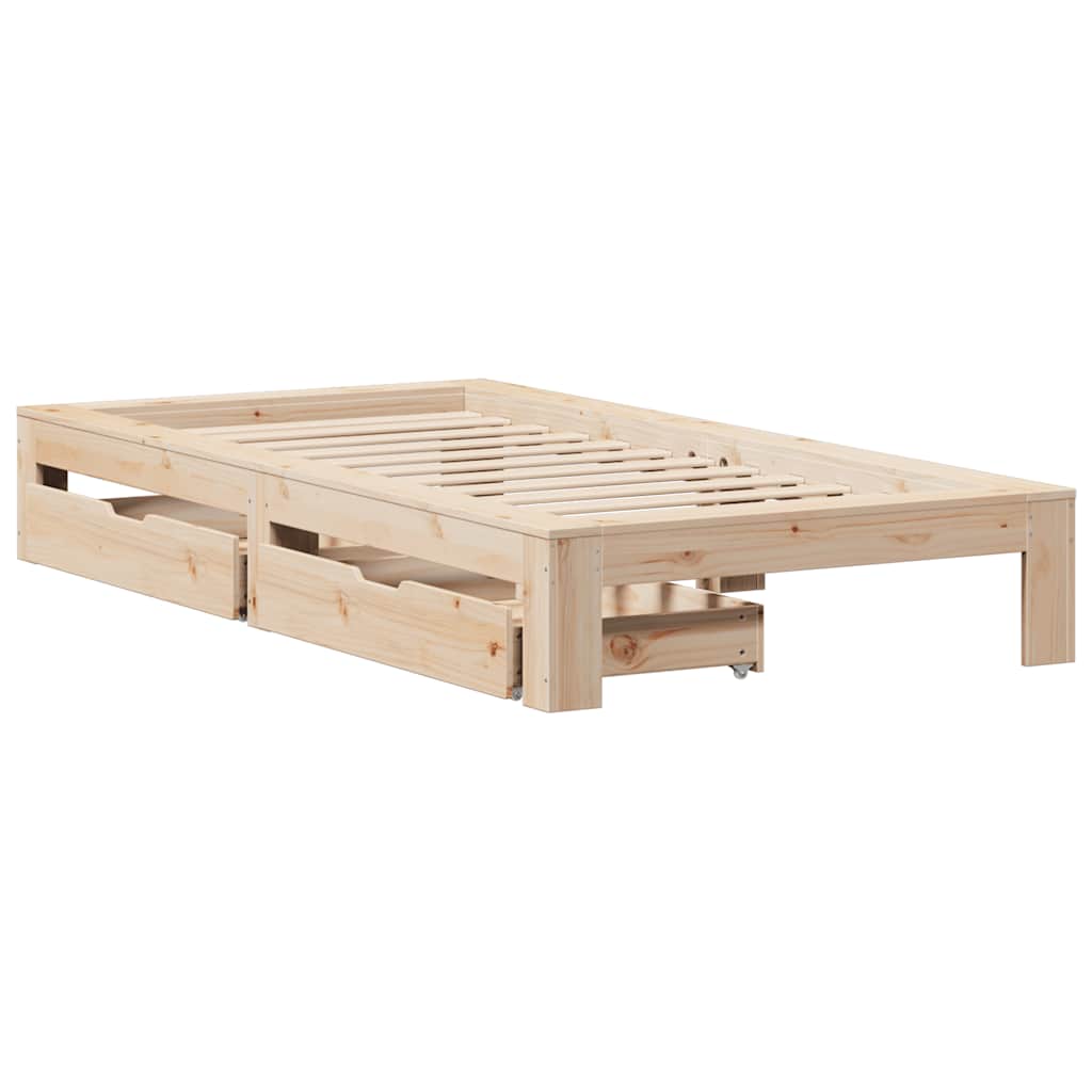 Giroletto senza Materasso 75x190 cm in Legno Massello di Pino | homemem39