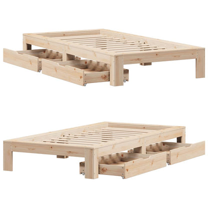 Giroletto senza Materasso 75x190 cm in Legno Massello di Pino | homemem39