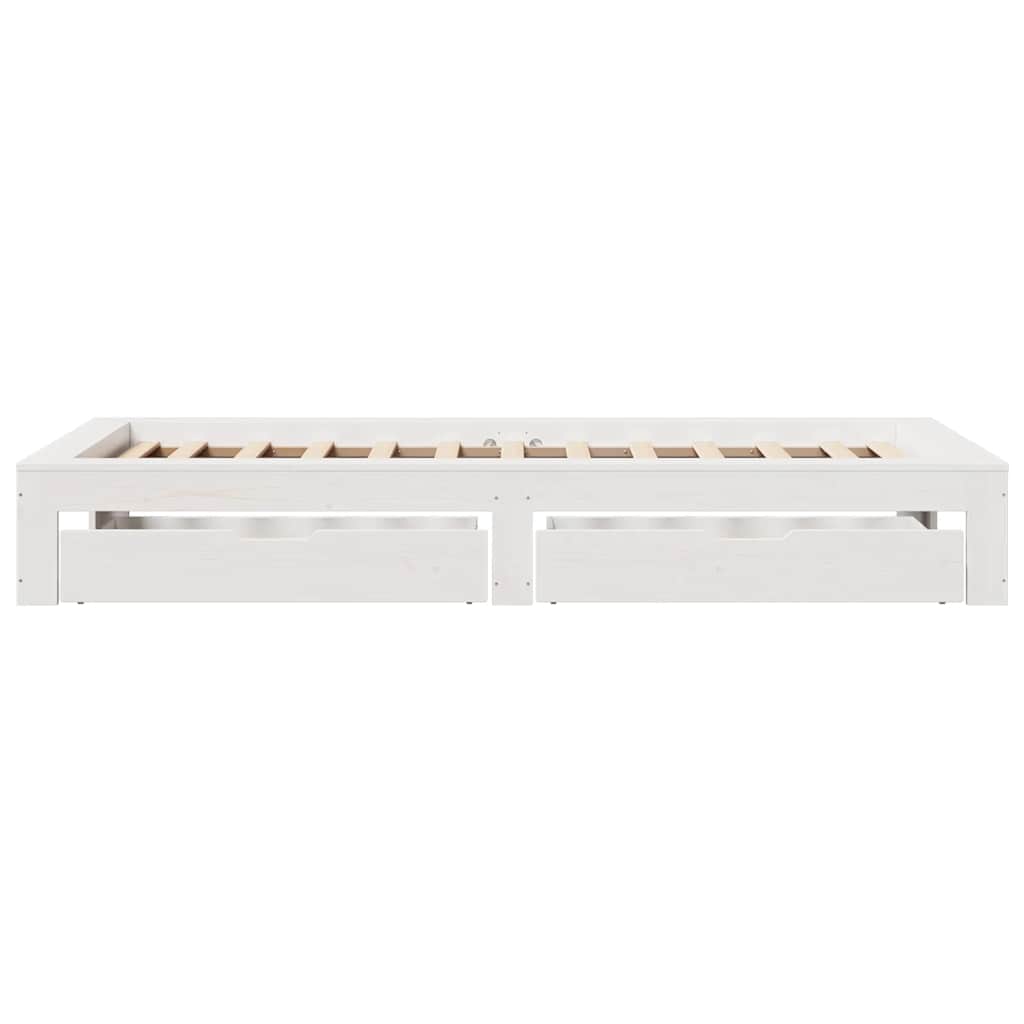 Giroletto senza Materasso Bianco 75x190 Legno Massello di Pino | homemem39