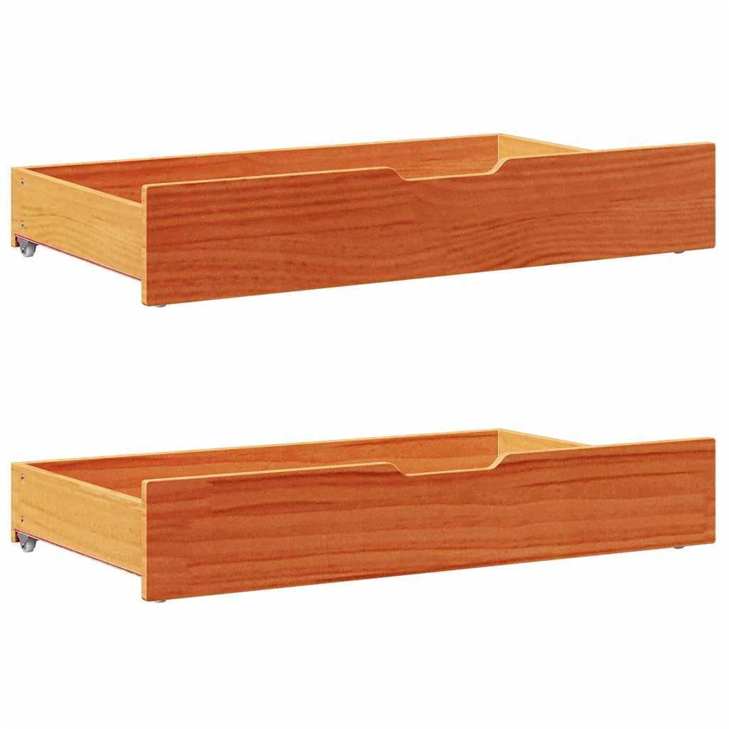 Letto senza Materasso Marrone Cera 135x190 cm in Legno di Pino | homemem39