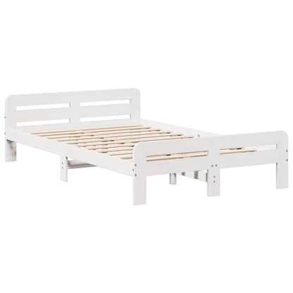Letto senza Materasso Bianco 120x190 cm Legno Massello di Pino - homemem39