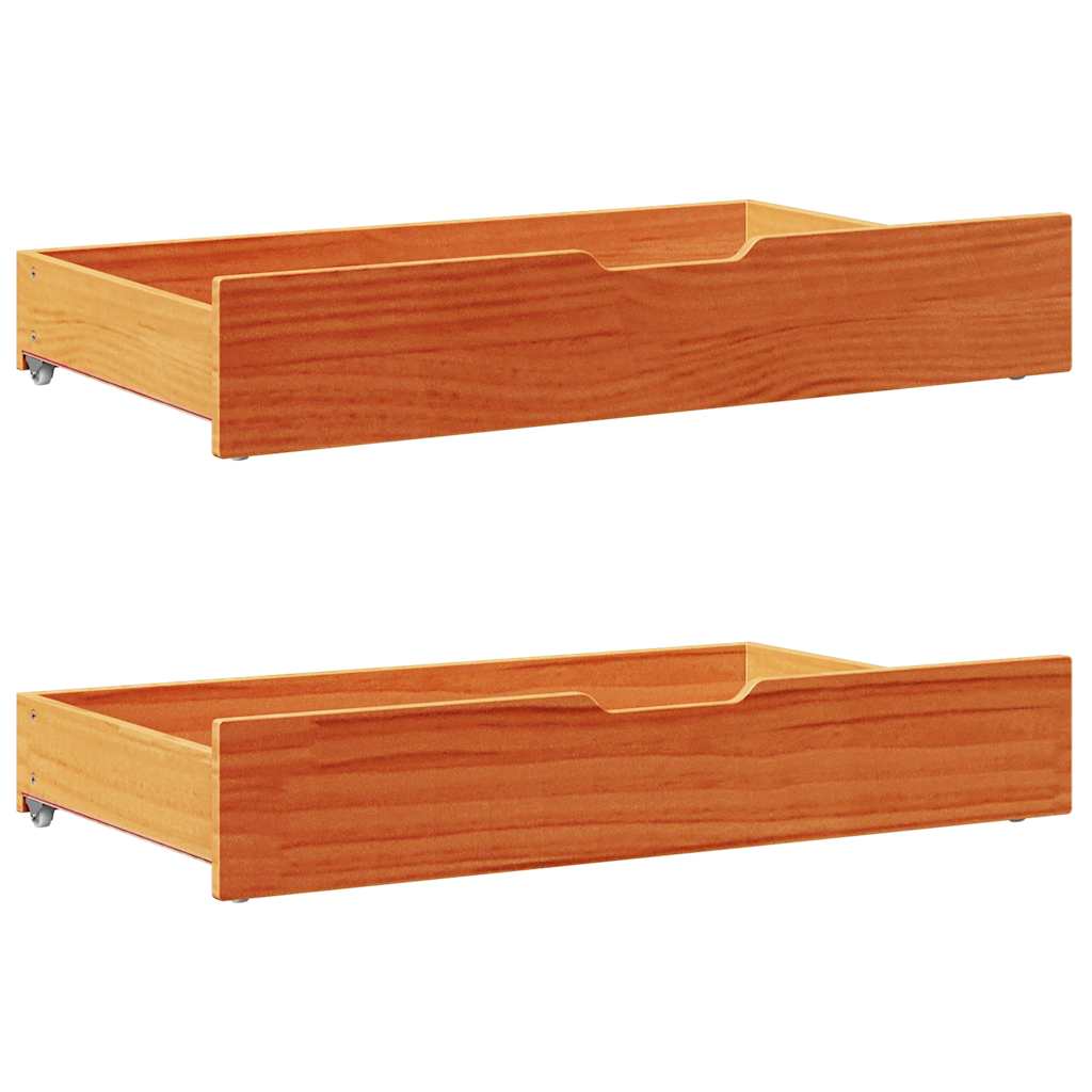Letto senza Materasso Marrone Cera 75x190 cm in Legno di Pino | homemem39